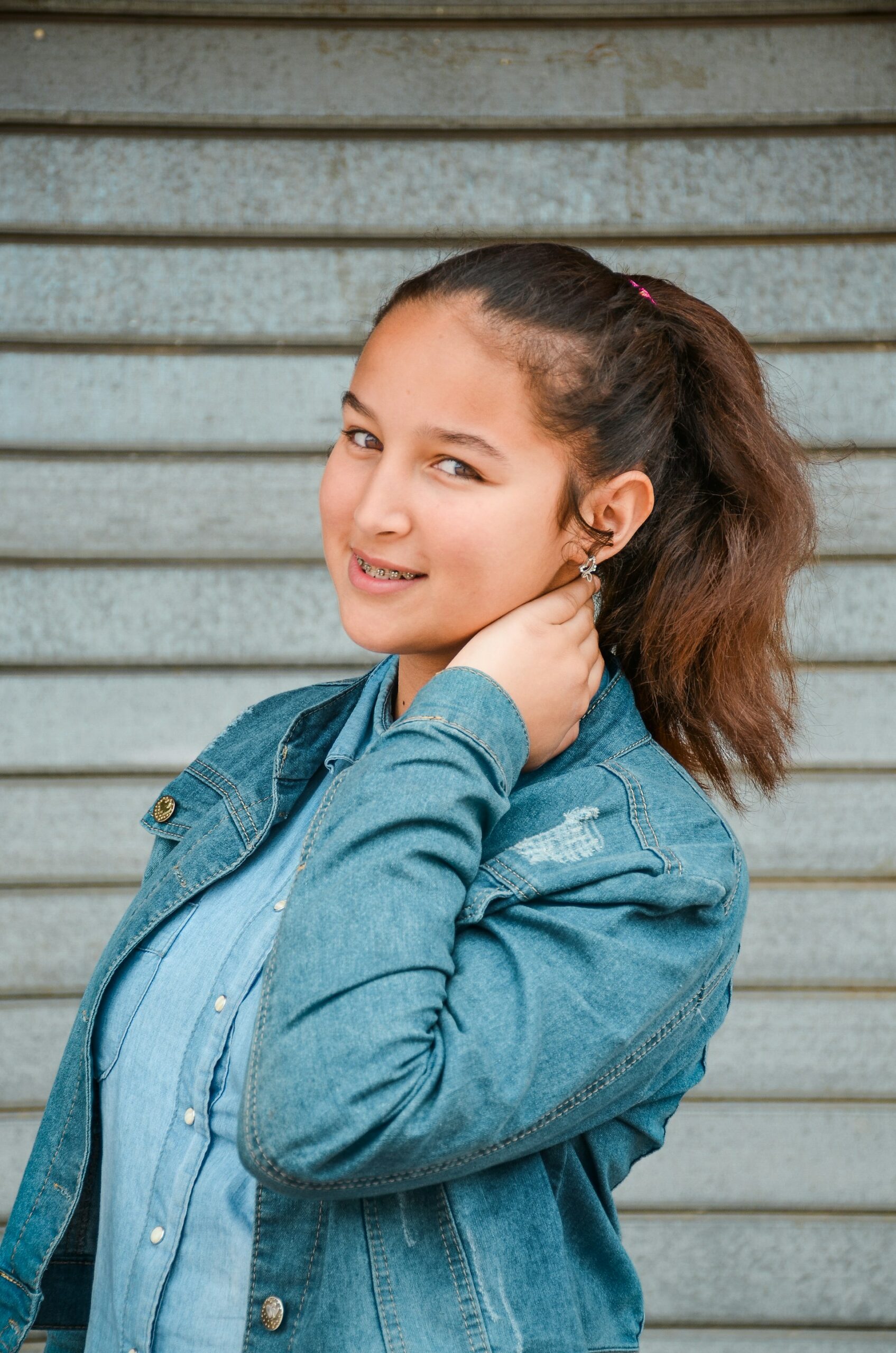 girl wearing braces