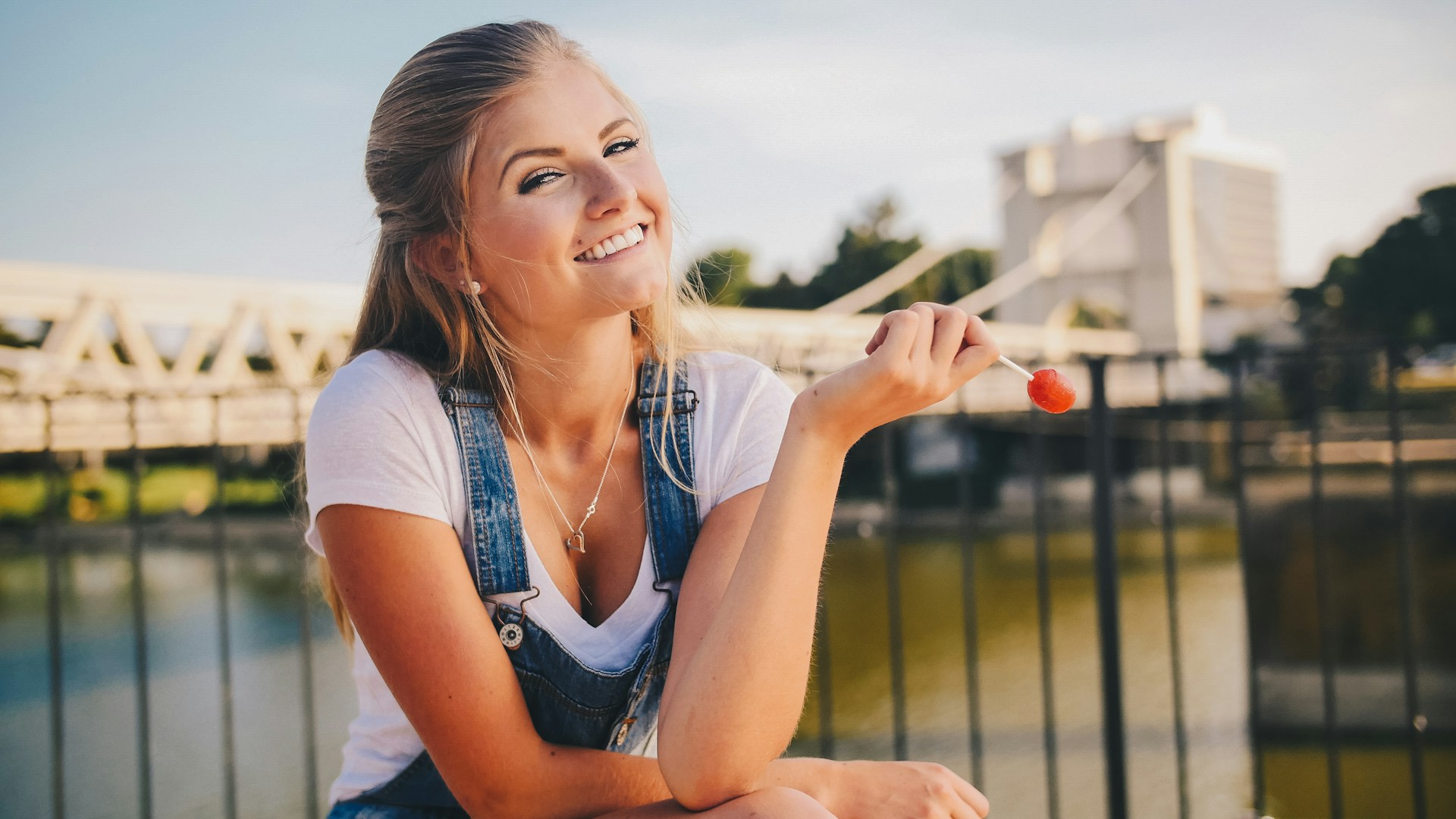 woman smiling