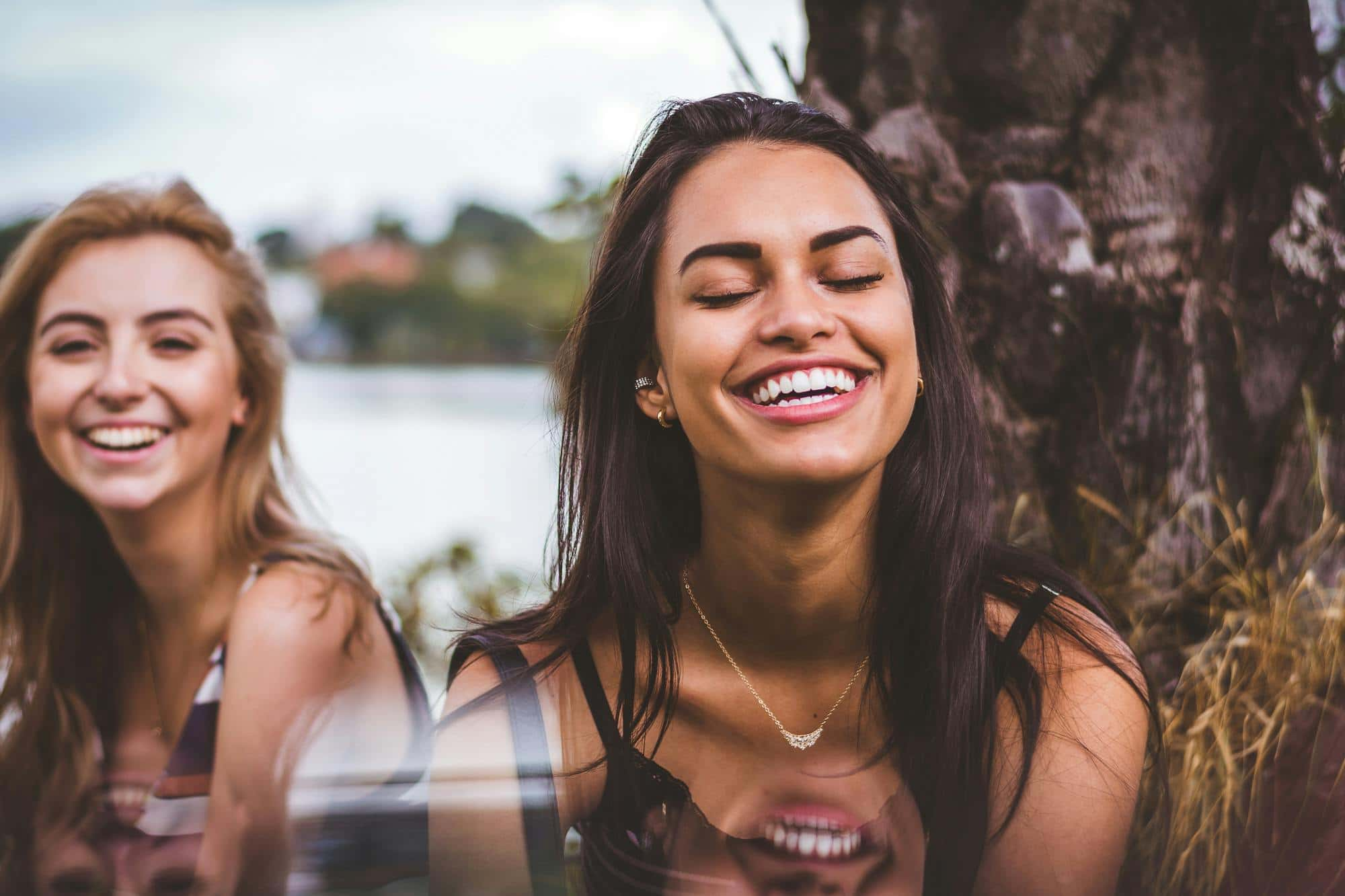 girls smiling